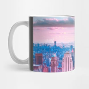 New York City Skyline - Pink and Blue Mug